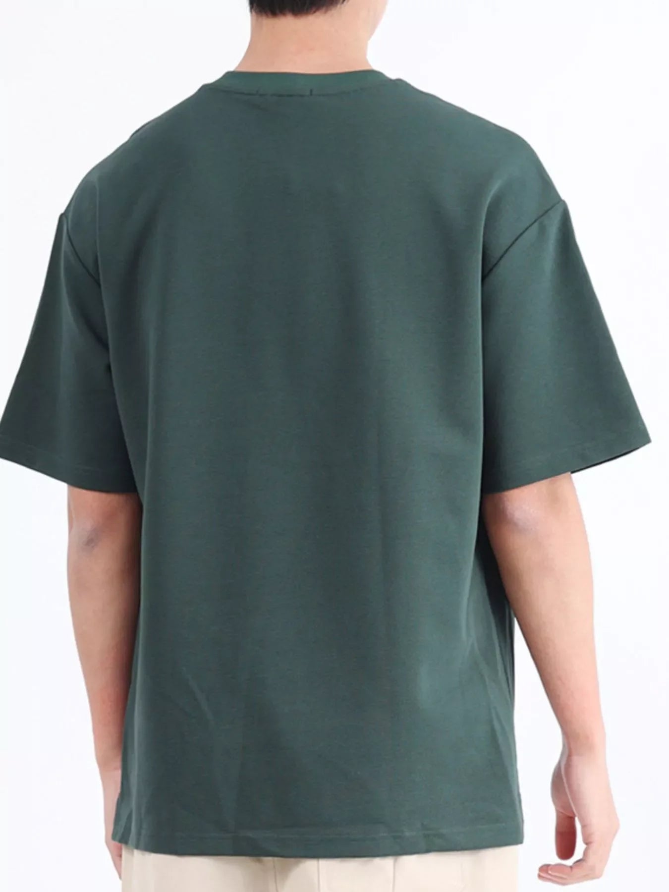 Men's Plus Size Solid Color Round Neck T-Shirt
