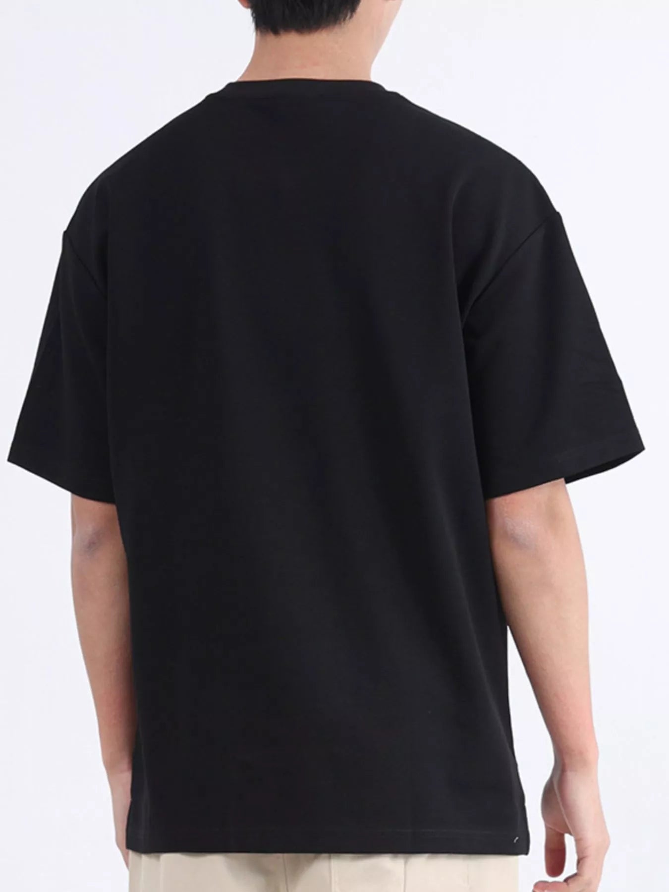 Men's Plus Size Solid Color Round Neck T-Shirt