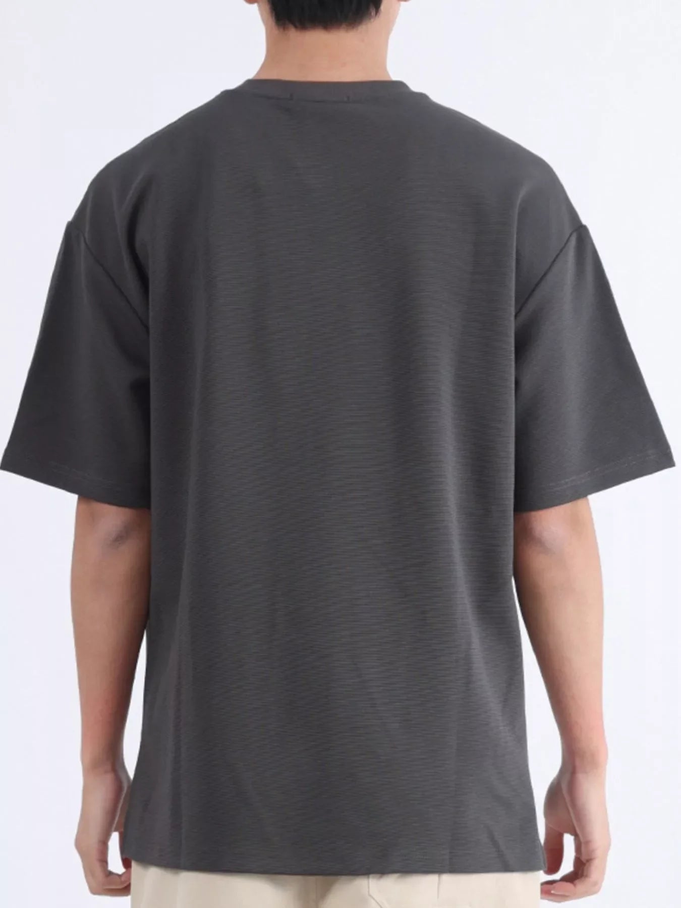 Men's Plus Size Solid Color Round Neck T-Shirt