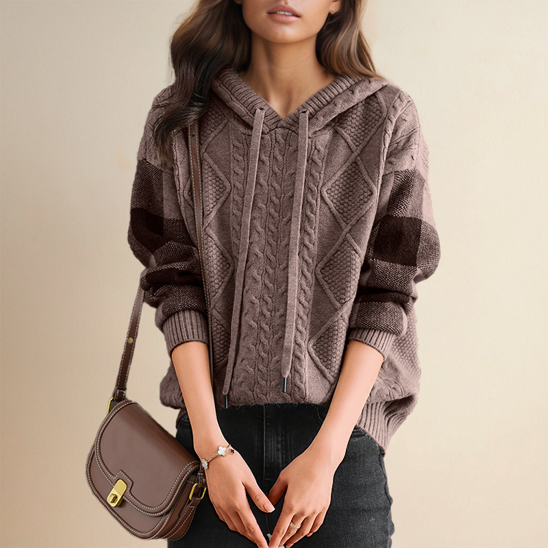 Luna - Jacquard Hooded Sweater