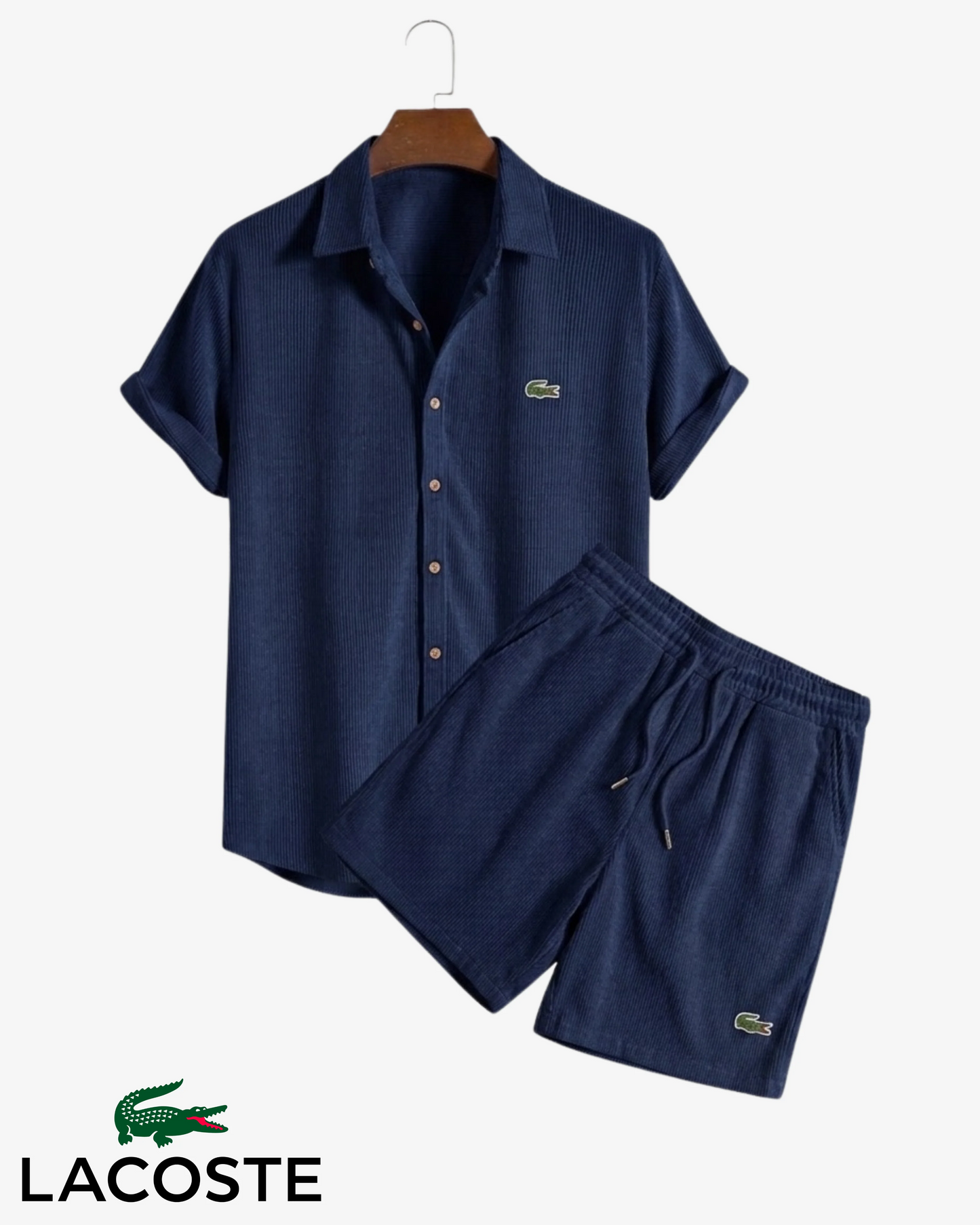 Lacoste Men's Premium Summer Set – Shirt & Shorts | 2-Piece Outfit