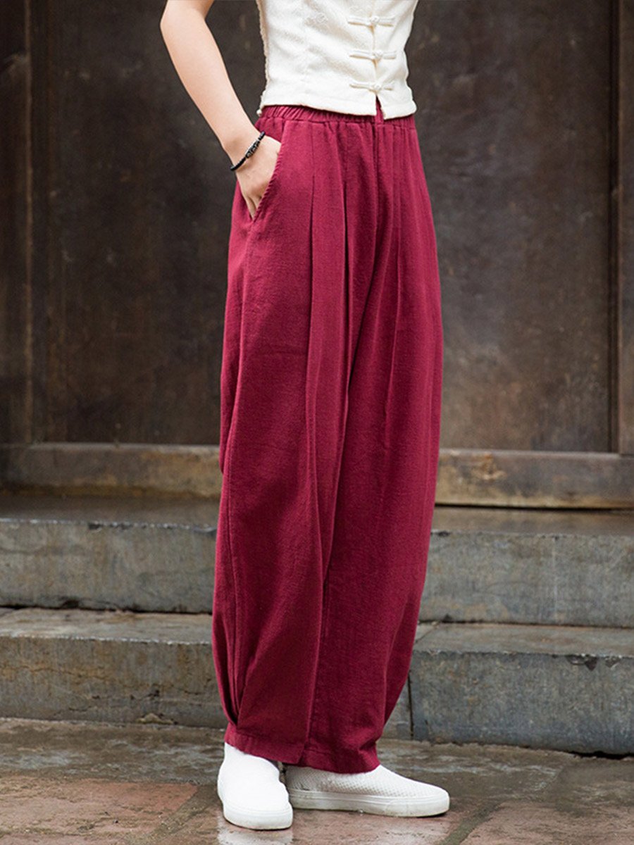 Women's Loose Linen Bloomers