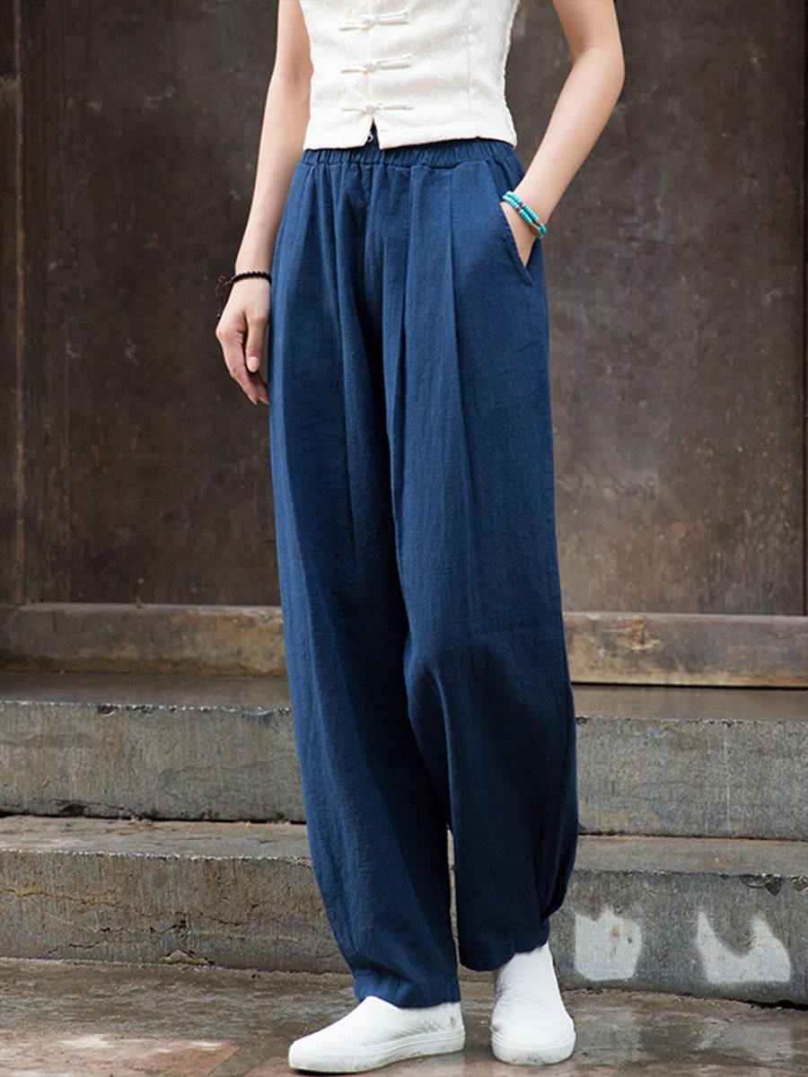 Women's Loose Linen Bloomers