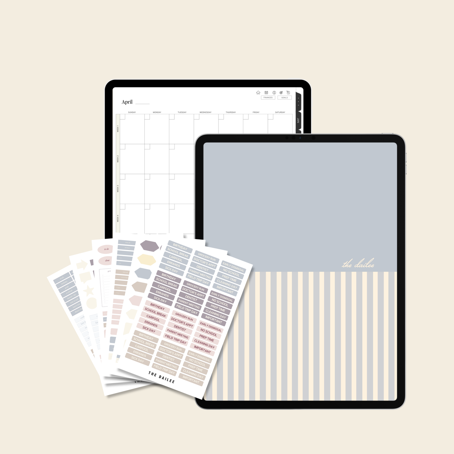 Undated Digital Planner Bundle for Moms