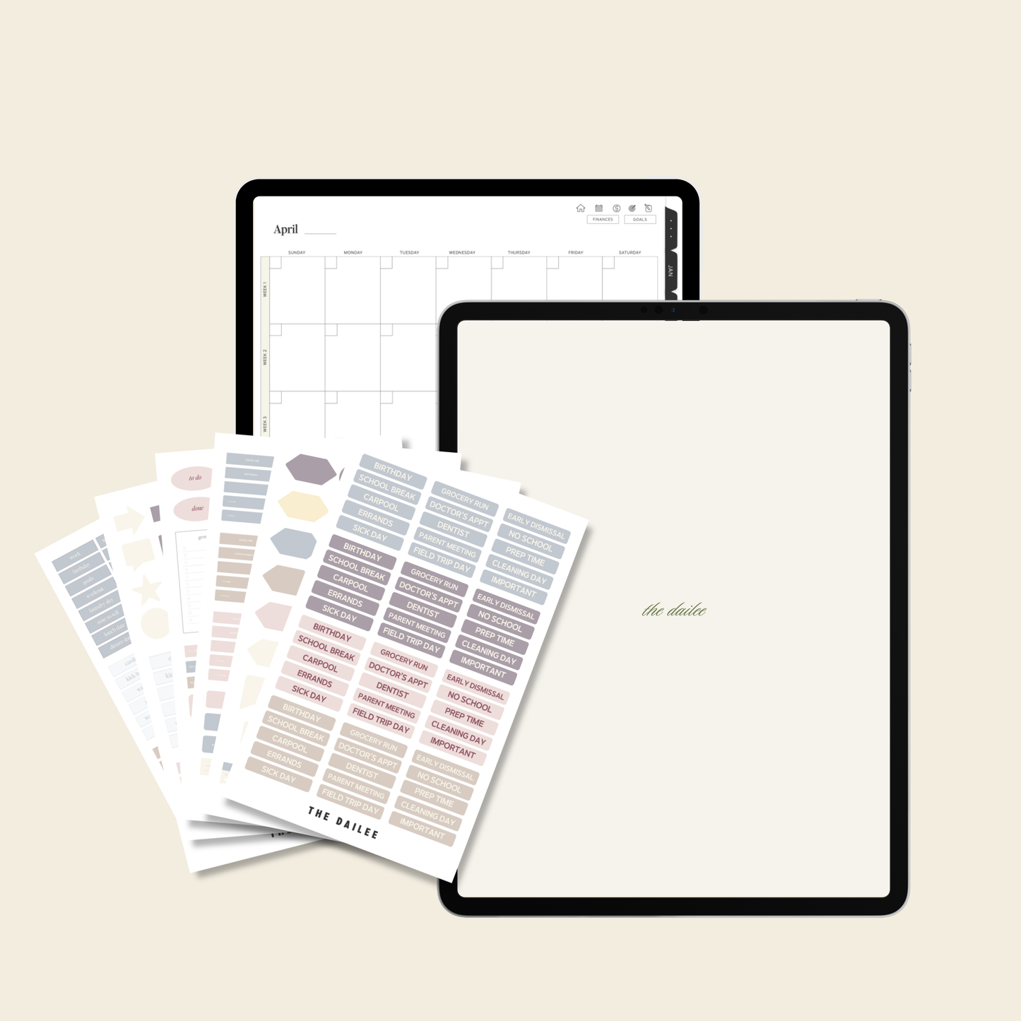 Undated Digital Planner Bundle for Moms